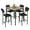 Brown Table, variant on EROMMY Dining Table Set for 4, Modern Kitchen Table and Chairs with PU Leather Upholstery, Wood Dining Table with Chairs for Small Space, Dining Room