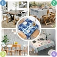 thumbnail image 4 of Colorful Tie Dye Pattern Square Tablecloth,Waterproof Square Table Cover,Wipeable Spillproof Washable Table Cover for Home Kitchen Party Decor 42"X42"(107x107cm), 4 of 6
