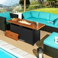 thumbnail image 4 of Costway Foyer Rectangulaire au Propane de 57 Pouces, Table d'Extérieur en Acier Inoxydable, Chauffage 50 000 Btu, Brun, 4 of 10