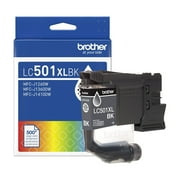 Brother Genuine LC501XLBK High Yield Black Ink Cartridge, Delivers Consistent, Reliable Performance