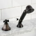 thumbnail image 3 of Kingston Brass KSK4305PLTR Deck Mount Hand Shower with Diverter for Roman Tub Faucet, Oil Rubbed Bronze, 3 of 5