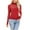 Red, variant on hotojiny Going out Tops for Women Trendy See Through Mock Neck Shirt Soft Solid Long Sleeve Ruched Party Clubwear Summer Outfit
