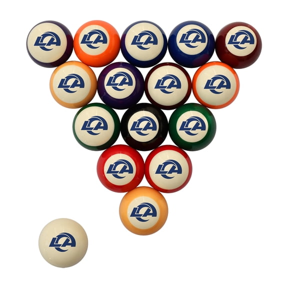 Imperial Cream Los Angeles Rams Retro Billiard Ball Set