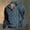 Blue, variant on Sweatshirts for Men Vintage Knit Henleys Pullover Sweatshirt Half Button Stand Collar Top with Elbow Patches Long Sleeve Casual Soft Loose Sweatshirt for Fall Winter Looks