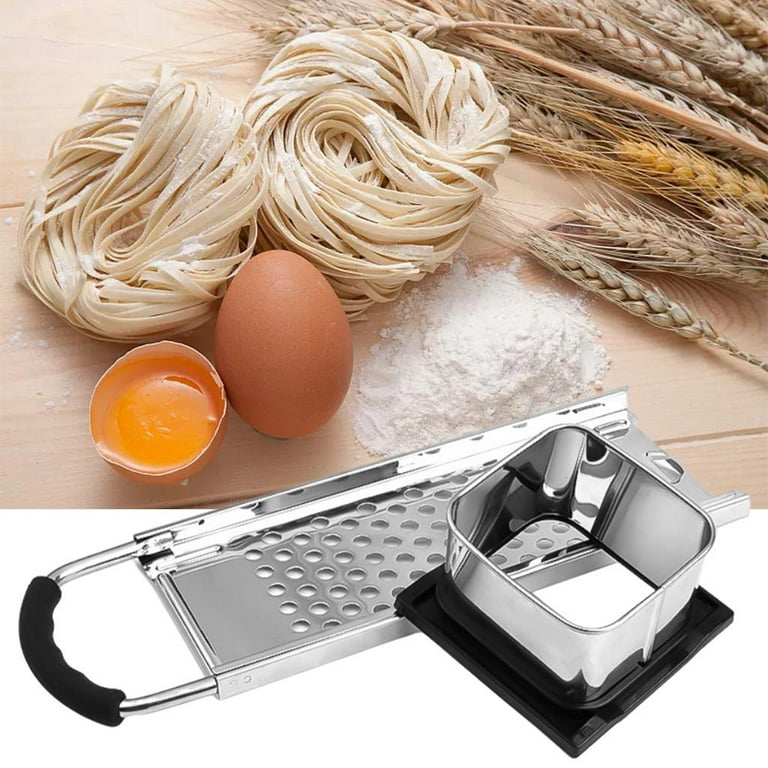 Stainless Steel Pasta Cutter With Wood Handle by STIR