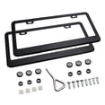 thumbnail image 1 of License Plate Frames Narrow Edges Obstruction-Free License Plate Holders Stainless Steel License Plate Mounting Kit, 1 of 9