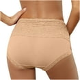 thumbnail image 4 of Odbmxy Briefs Womens Panties Cotton Lace High Waist Pluswear for Women Beige Sliqs Single Color Panties, 4 of 5