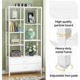 thumbnail image 5 of Tribesigns Bookshelf, Tall Bookcase with Drawers, Modern Open Bookshelves with Storage Space, Freestanding Etagere Bookcase for Home Office, White, 5 of 5