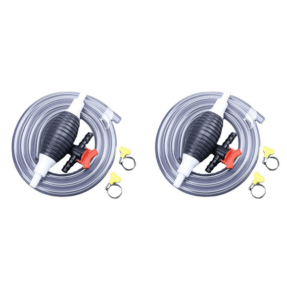 2X Multifunction Liquid Sucker Pump, Manual Fuel Transfer Pump Gasoline Siphon Hose, Portable Siphon Pump (1Meter)