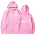 thumbnail image 1 of Women'S Plush Sweatshirt Solid Color Letter Print Kangaroo Pocket Drawstring Print Hoodie, 1 of 2