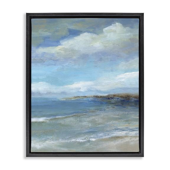 Stupell Industries Shore's Calm Breeze Black Framed Floater Canvas Wall Art, design by Carol Robinson