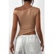 thumbnail image 2 of Remera PRETTYGARDEN 2025 Verano Top Corto con Hombros Descubiertos S Caqui, 2 of 8
