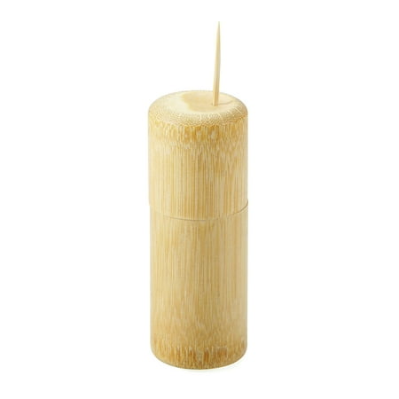 

Bamboo Wooden Toothpick Holder Tooth Pick Dispenser Portable Storage Box Household Organization Home Restaurant Decor