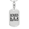 thumbnail image 5 of Loved And Blessed Heart Stainless Steel or 18k Gold Premium Swivel Dog Tag Keychain, 5 of 10