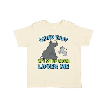 

Inktastic Rhino That My Stepmom Loves Me with Cute Rhinos Gift Toddler Boy or Toddler Girl T-Shirt