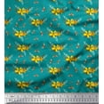 thumbnail image 1 of Soimoi Cotton Duck Fabric Leaves & Floral Artistic Print Sewing Fabric Yard 56 Inch Wide, 1 of 3