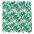 thumbnail image 3 of Ambesonne Watercolor Shower Curtain, Exotic Jungle Hawaii, 69"Wx70"L, Green Pink White, 3 of 3