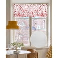 thumbnail image 4 of Red Polka Dot Kitchen Valances for Windows Farmhouse Linen Window Valance Curtain for Living Room Window Treatment Modern Art Abstract Watercolor Dot Valance Rod Pocket Topper Drape, 54 x 18 Inch, 4 of 6