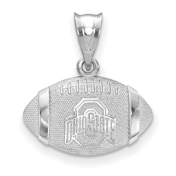 White Sterling Silver Charm Pendant Ohio NCAA State University 19 mm 17