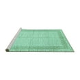 thumbnail image 2 of Ahgly Company Machine Washable Indoor Square Persian Turquoise Blue Traditional Area Rugs, 3' Square, 2 of 4