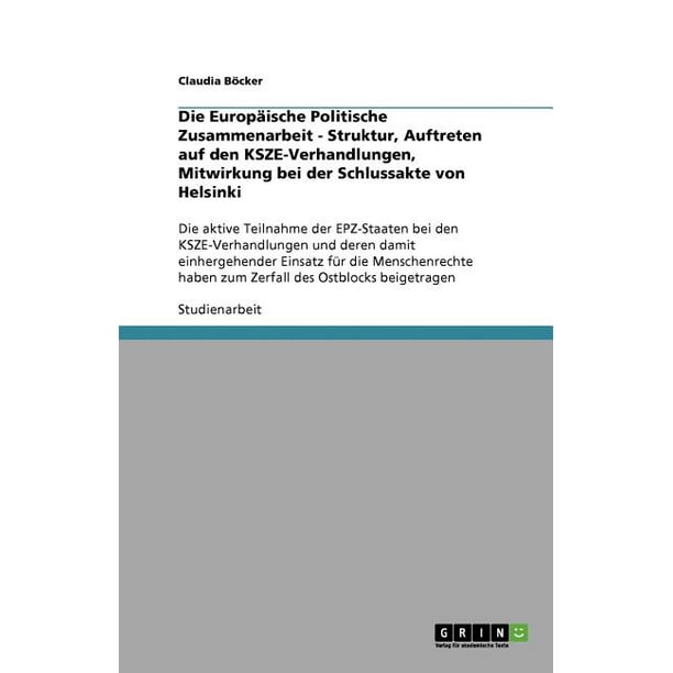 Die Europäische Politische Zusammenarbeit Struktur, Auftreten auf den