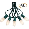 C9 Clear Christmas String Lights, Outdoor Christmas Lights