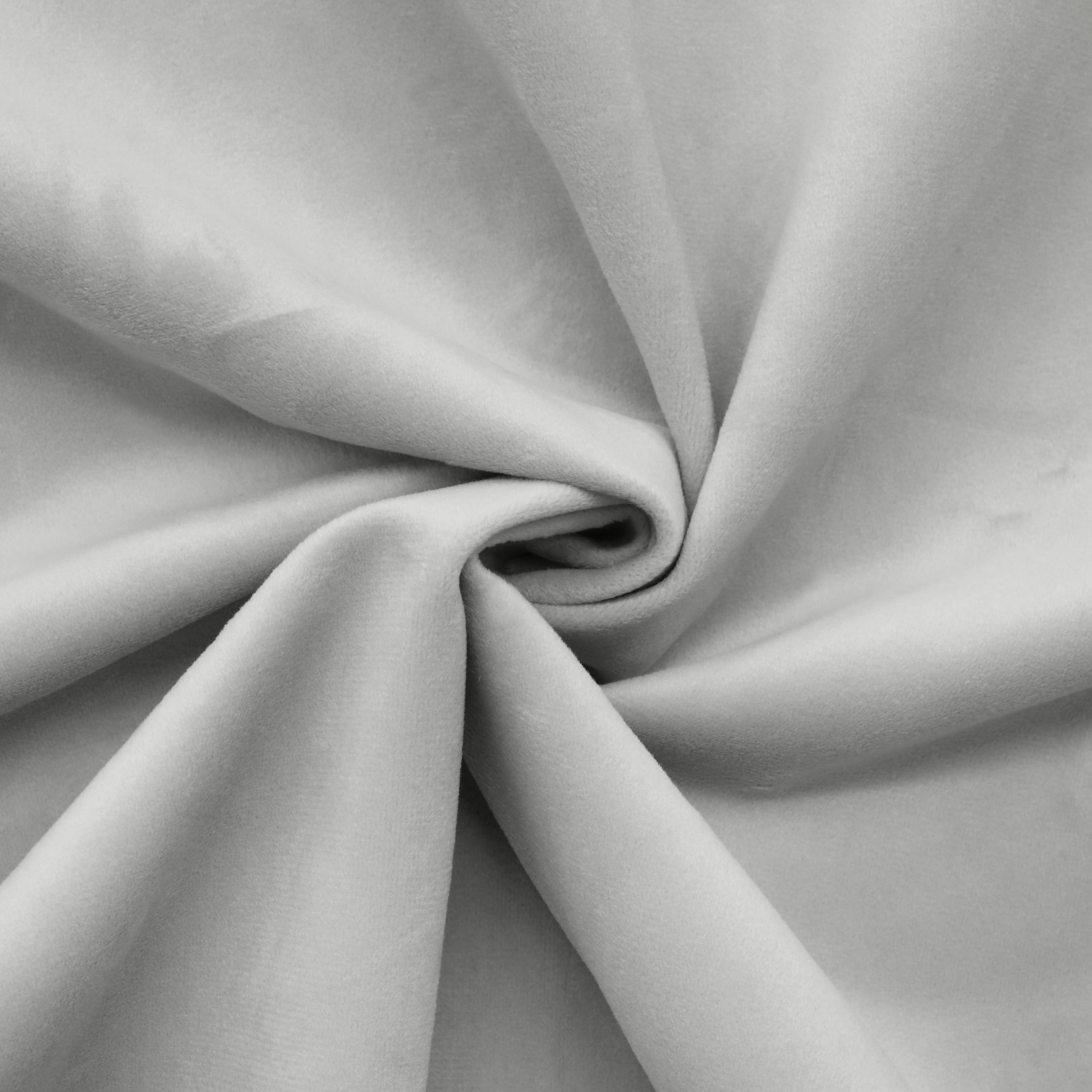 Savannah Room Darkening Velvet Dual Header Curtain Panel 50" x 95" in Silver
