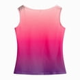 thumbnail image 5 of TOWED22 Girls Tank Tops Kids Athletic Sleeveless Crew Neck Ribbed Knit Casual Workout Crop Tops(Red,5-6 Y), 5 of 6