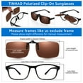 thumbnail image 6 of TINHAO Polarized Clip-on Sunglasses Flip Up UV400 Protection Clip Rimless Sunglasses over Prescription Glasses, 6 of 7