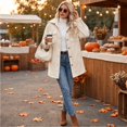 thumbnail image 6 of Corduroy Jacket for Women Oversized Long Sleeve Button Down Jacket Casual Work Travel Fall Winter Coat, 2XL, 6 of 8