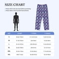 thumbnail image 4 of Kdxio Skull Purple Flower Pattern Men's Pajama Pants, Elastic Waist with Drawstring and Pockets, Comfortable Loungewear-Medium, 4 of 6