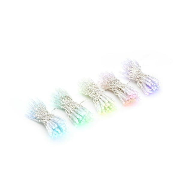 Twinkly Pro Lumières de Rideau Capsule RGB 10 Gouttes (10x25) Capsule/LED avec Espacement des Chutes de 4 Pouces sur Fil Transparent