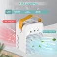 thumbnail image 4 of Portable Air Cooling Fan Mini Personal Desktop Air Cooler Humidifier with Colorful LED Light 3 Wind Speeds Adjustable Wind Direction for Home Bedroom Office Outdoor Camping, 4 of 8