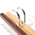 thumbnail image 7 of Belt Organizer Multi Hook 360 Degrees Rotating Top 8 Hooks Multi-purpose Hanging Sling Vest Storage Rack Home Supplies-Brown, 7 of 7
