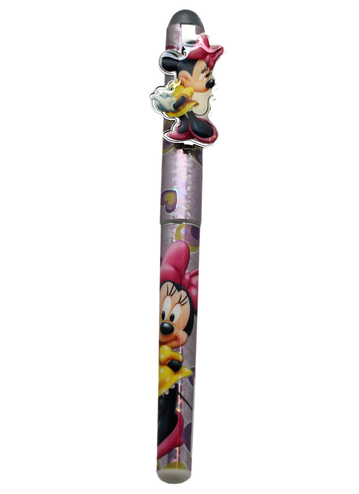 Minnie Mouse Light Lavender Case Ballpoint Pen w/Cap Charm (Black Ink