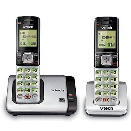 VTech CS6719-2 2-Handset Expandable Cordless Phone with Caller ID/Call Waiting, Handset Intercom & Backlit Display/Keypad, Silver