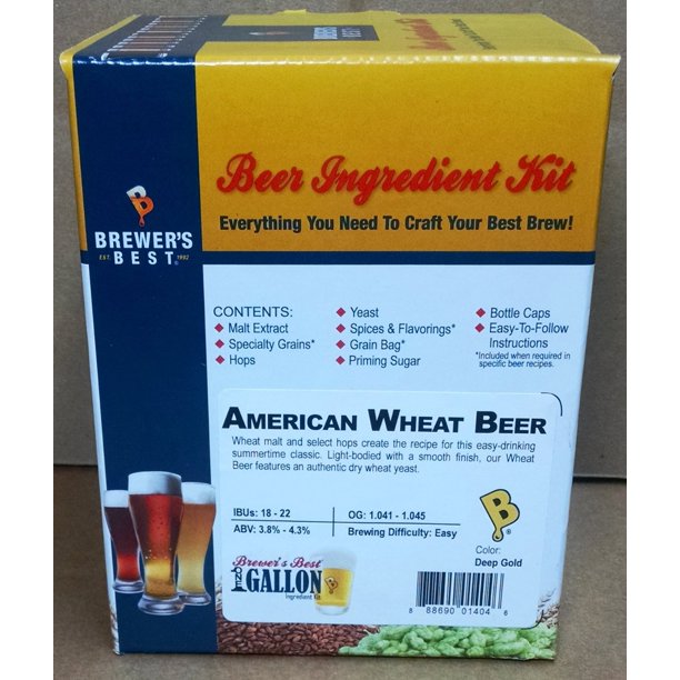 Brewer's Best One Gallon Home Brew Beer Ingredient Kit (American Wheat