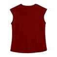 thumbnail image 6 of Kaerm Men Fashion Sleeveless T-shirts Basic Slim Fit Tank Top Solid Color Soft Sport Vest Burgundy 4XL, 6 of 7