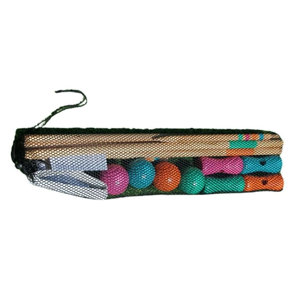 Colaxi Croquet Set for 4 Players Sport Outdoor Croquet Set 4 Clubs 2 Benchmark Toys Lawn Croquet Game Set for Park Backyard Teenager