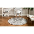 thumbnail image 4 of Unique Loom 3147066 5 x 5 ft. Albert Sofia Round Rug, Dark Gray, 4 of 6