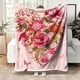 thumbnail image 5 of Manta de felpa de franela de doble cara | Rosa poliéster suave | 39,37 x 51,18 in | Secado Rápido Ligero | Funda transpirable y resistente a arrugas para cama, sofá, viajes o regalos, 5 of 6