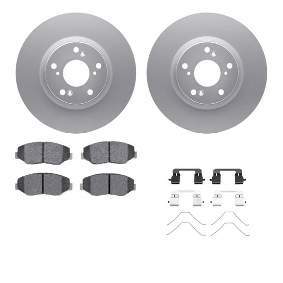 Dynamic Friction Company Front Geospec Brake Rotors with 5000 Advanced Brake Pads includes Hardware 4512-59162