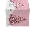 thumbnail image 2 of Christmas table runner pink Christmas snowman theme pink 33*183cm, 2 of 8