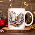 thumbnail image 2 of EUDIDV Decorative Ceramic Mug 3 D Dragonflys Butterflys Ceramic Coffee Mark Cup Tea Water Cup Large Ceramic Mug, 2 of 6
