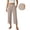 Beige, variant on Womens Essentials Summer Fashion Clothes Women's Casual Solid Color Cotton and Linen Three Quarter High Waisted Casual Pants Casual Pants for Women