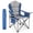 Blue, variant on EDX Heavy Duty Camping Chair 500 lb Capacity, Oversized Extra Wide for Adults, Padded High Back Folding Lawn Chair, 500 lbs Steel Frame, Portable Outdoor Camping Chair with Cup Holder, Green