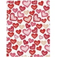 thumbnail image 5 of Flannel Fleece Throw Blanket for Sofa Couch Bed Valentine''s Day Red and Pink Love Heart Soft Cozy Lightweight Blanket for Adults/Kids 49x59inch, 5 of 6