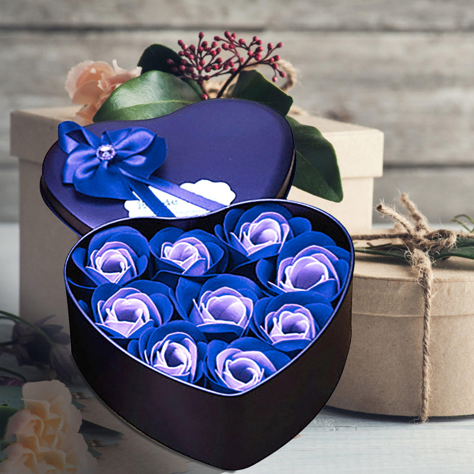 Bouquet Romantic Valentine's Day Gifts Rose Flower Artificial Decor Bath Soap 
