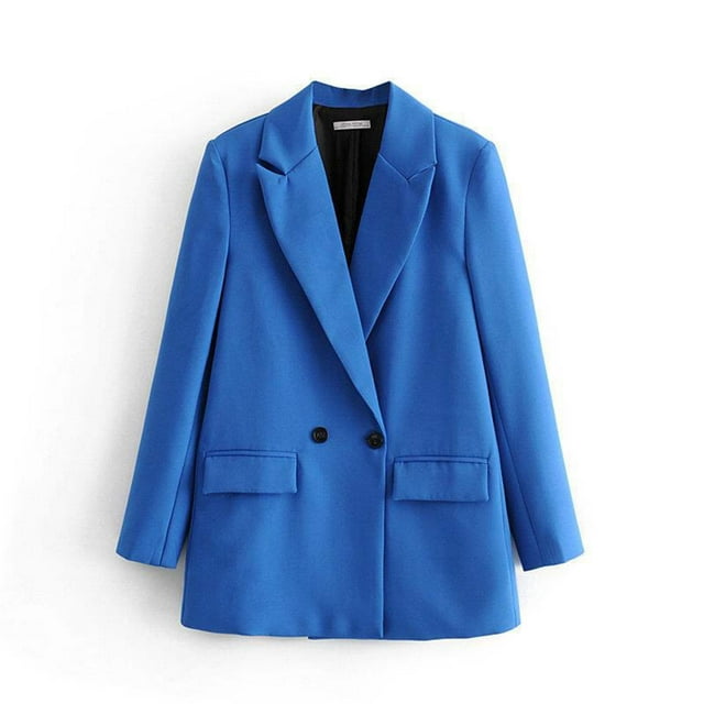 AherBiu Blazers pour Femmes, Tenue de Bureau Décontractée, Veste Surdimensionnée à Manches Longues, Tailleur de Travail, Cardigan à Col à Revers d'Automne