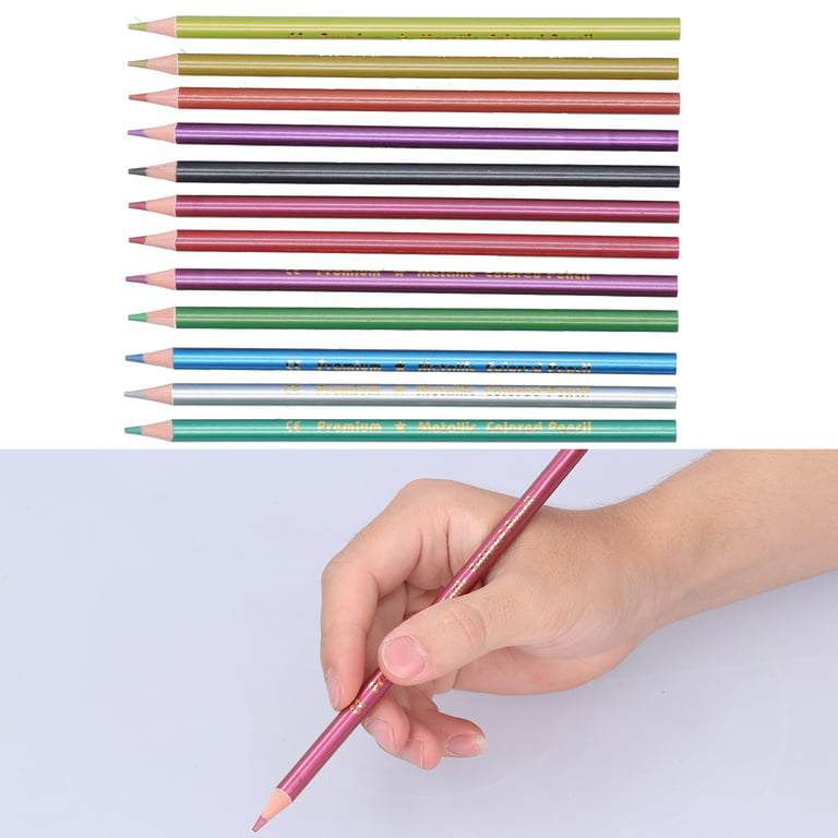 Colored Pencils, Convenient Color Smoothing Elongated Design